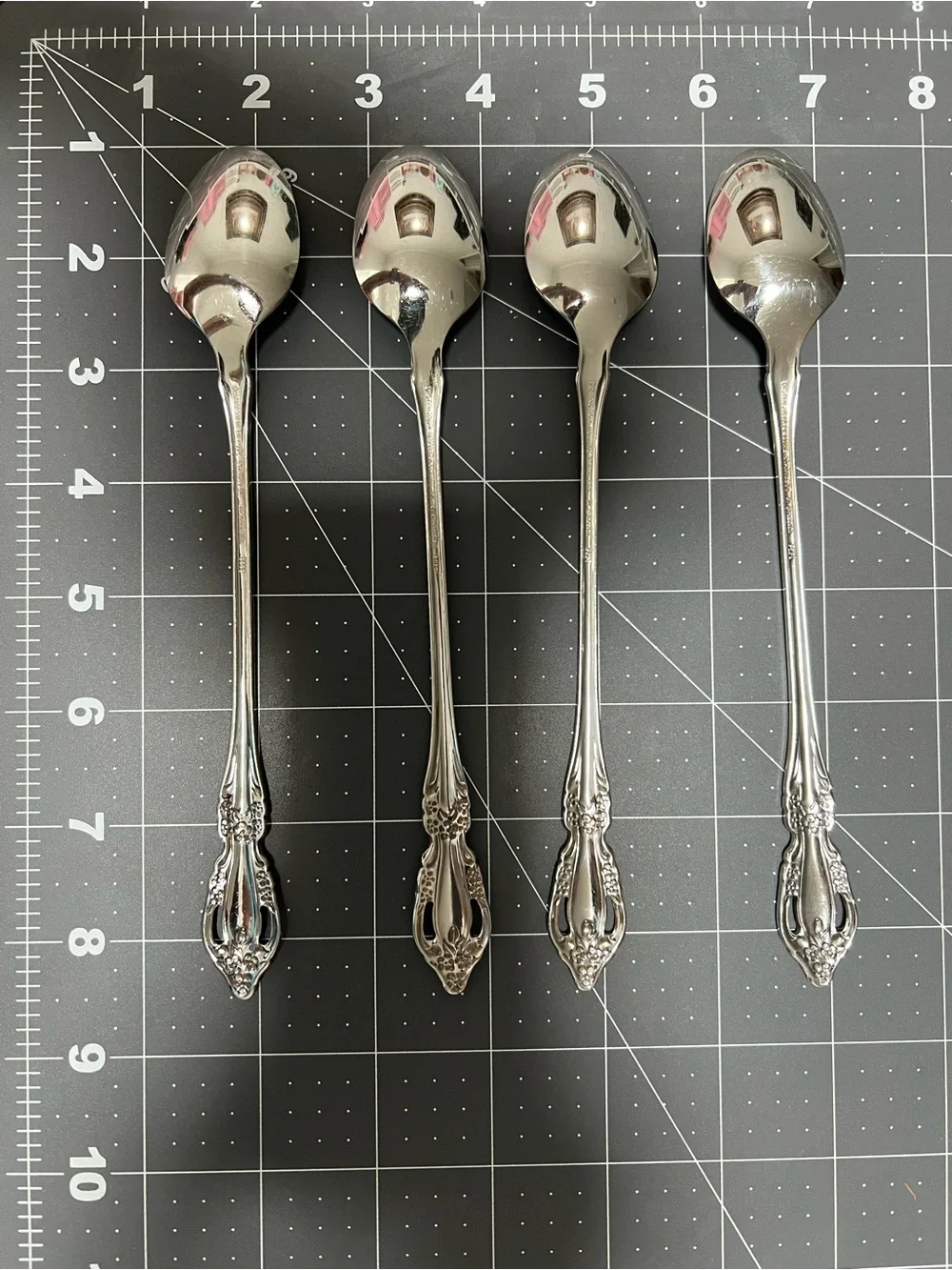 Vintage Oneida Brahms Deluxe Stainless Iced Tea Spoon set of 4